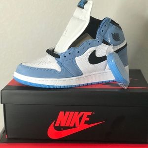 Jordan 1 Retro High White University Blue Sz 7Y